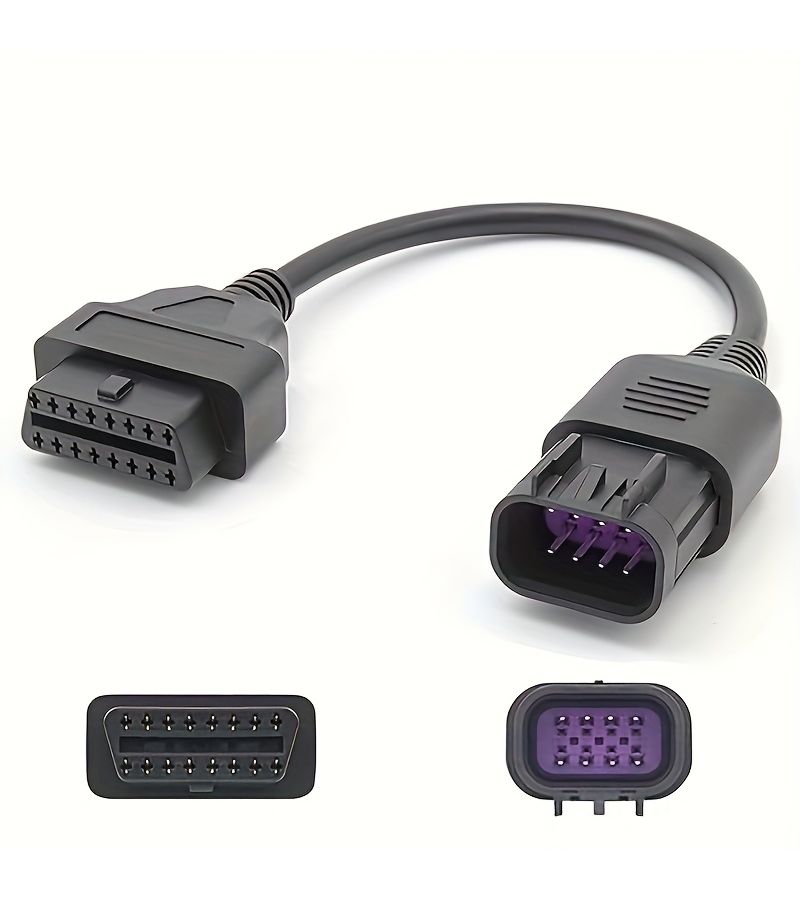كابل محول تشخيص OBD2 من 8 سنن ذكر إلى 16 سنن لدراجات Polaris النارية ومركبات ATV وSlingshot وRZR ذات 8 سنن بدون بطارية - Image 1