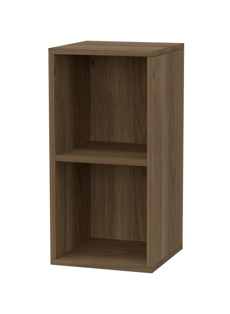 Mahmayi Mahmayi Wooden Storage Display Shelves 2-Tier Freestanding, Box Shelves, Top Shelf for Decoration Ideal for Storing and Displaying your possessions - Zabrano - Image 1