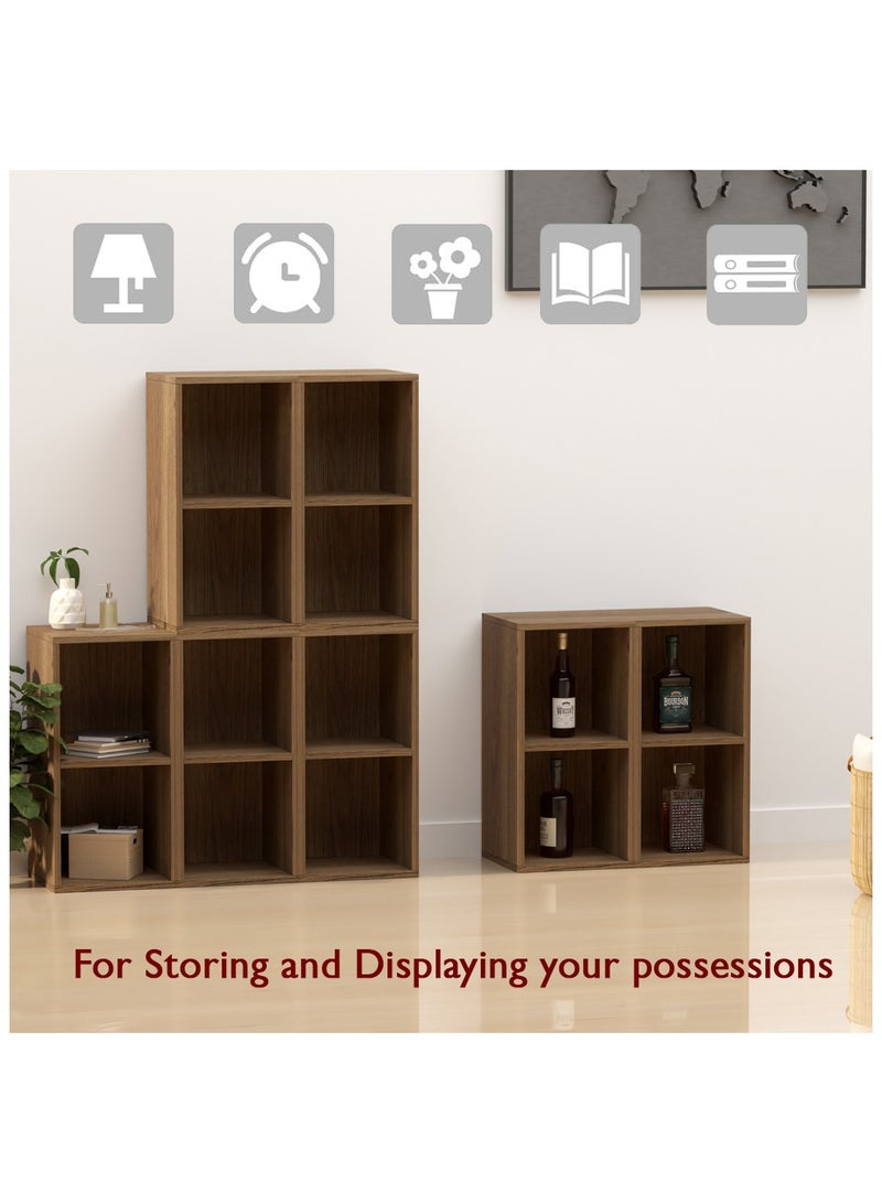 Mahmayi Mahmayi Wooden Storage Display Shelves 2-Tier Freestanding, Box Shelves, Top Shelf for Decoration Ideal for Storing and Displaying your possessions - Zabrano - Image 5