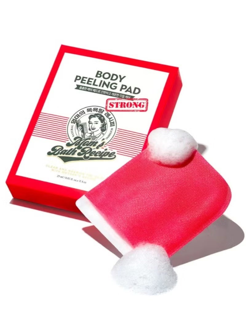 8-Piece Body Peeling Pad Trouble Care Clean And Nourish The Skin With Mother's Recipe 25 ml Korean loofah Red - Image 1