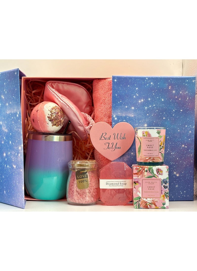 Via Saffi Gifts Basket for Women,Ramadan Birthday Gifts for Women Girlfriend,Spa Gift Set for Women Mom Sister Girls Ladies Girlfriend - Image 2