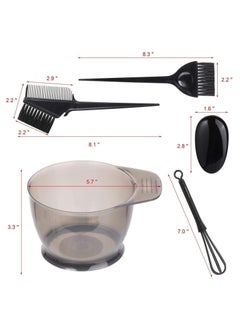 ORiTi 5 Piece Black Hair Dye Set Kit Hairdressing Brushes Bowl Combo Salon CLEAR  - Image 2