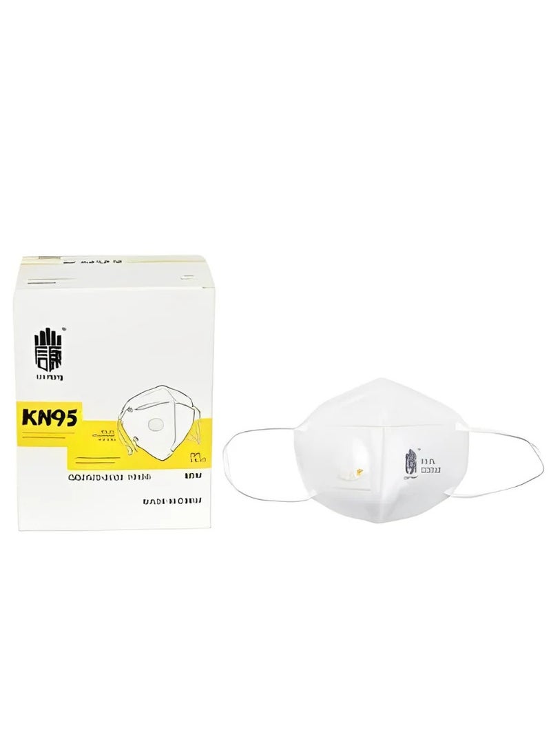 Kanga KN95 Flat Fold Respirator Non-Medical Mask, 25 pcs - White - Image 1
