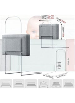 Bed Fence Kids Safety Bedside Guard Baby Anti-Fall Bed Rail Child Bed Soft Barrier Height Adjustable Side Protection 50cm,grey - pzsku/ZDBF8AA895C54A2EC21A5Z/45/_/1727678612/8357aab8-90e3-41c2-a179-b5cfc0314145