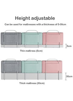 Bed Fence Kids Safety Bedside Guard Baby Anti-Fall Bed Rail Child Bed Soft Barrier Height Adjustable Side Protection 50cm,grey - pzsku/ZDBF8AA895C54A2EC21A5Z/45/_/1727678614/43b5e0a6-ee9a-4bb8-ad5e-a1e2f19aadb7