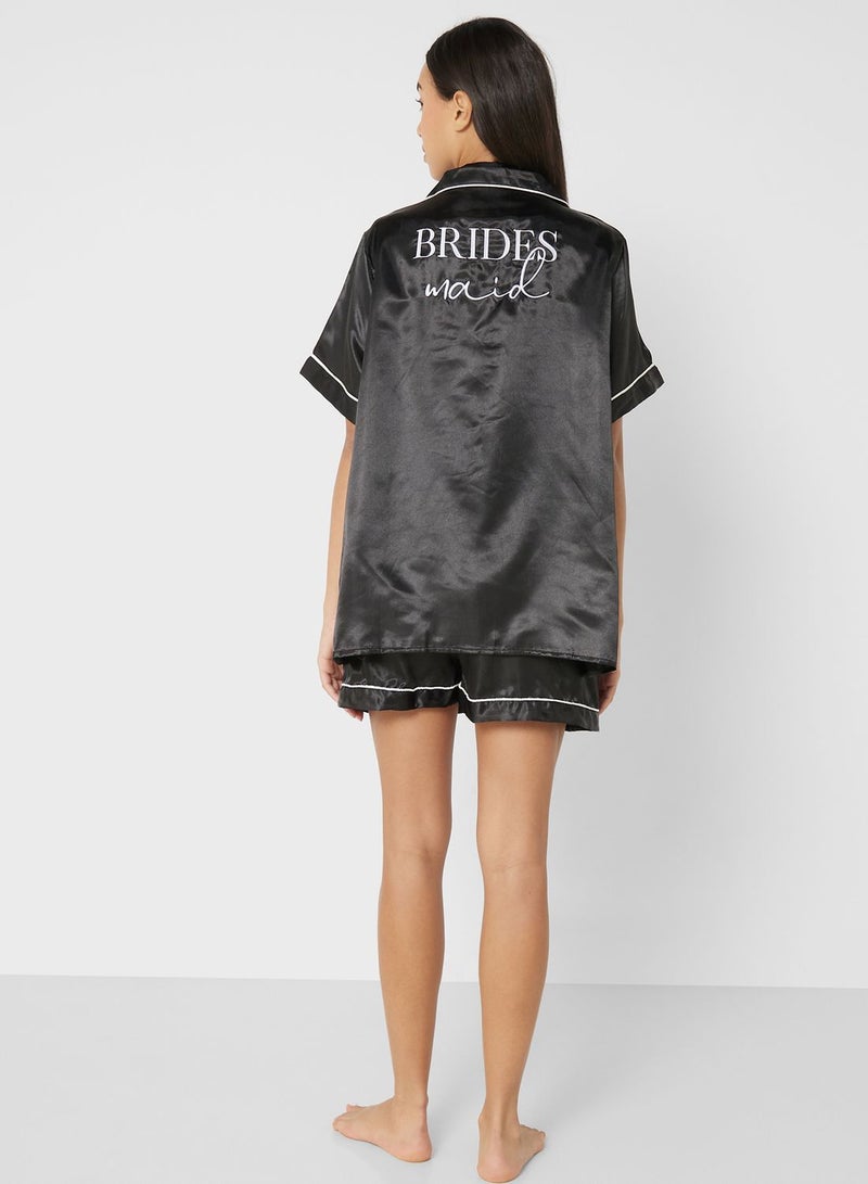 Ginger Ray Pyjamas - Bridesmaid - Black - L - Image 2