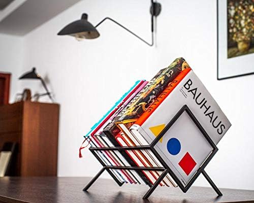 INDIDECOR Indian Decor 2865 Minimalist Book Shelf windowsill Shelf Display for Coffee Table Books Book case for Living RoomOfficeWaiting Area Black - Image 3