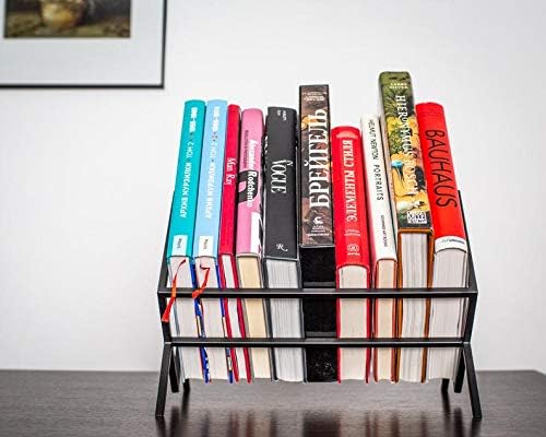INDIDECOR Indian Decor 2865 Minimalist Book Shelf windowsill Shelf Display for Coffee Table Books Book case for Living RoomOfficeWaiting Area Black - Image 2