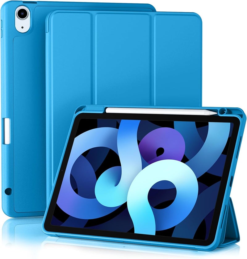 Akkerds Compatible with iPad Air 11 Inch Case 7th/6th Generation (M3/M2) 2025/2024, for iPad Air 5th/4th Generation Case 10.9 Inch 2022/2020 with Pencil Holder[Auto Sleep/Wake], LightBlue - Image 1