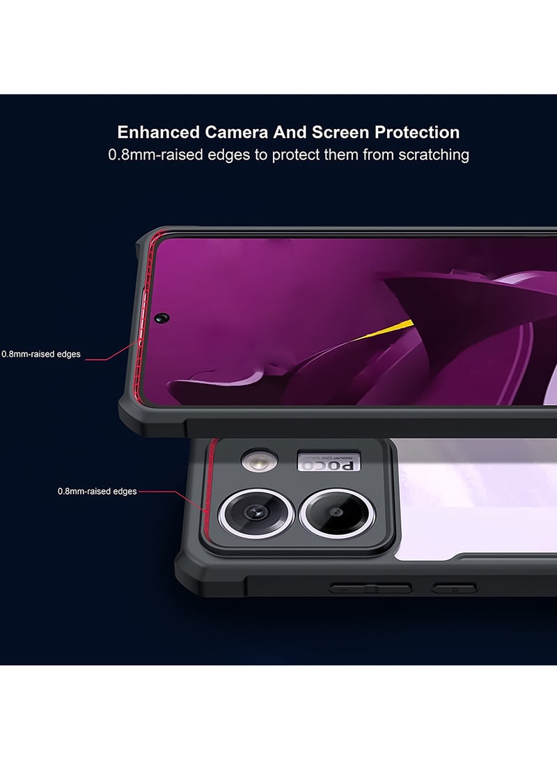 For Xiaomi POCO M7 Pro 5G Case, Camera Lens Protection Back Cover, TPU+PC Shockproof Bumper Mobile Phone Case, Anti-Yellowing Slim Fit Protective Casing - Image 2