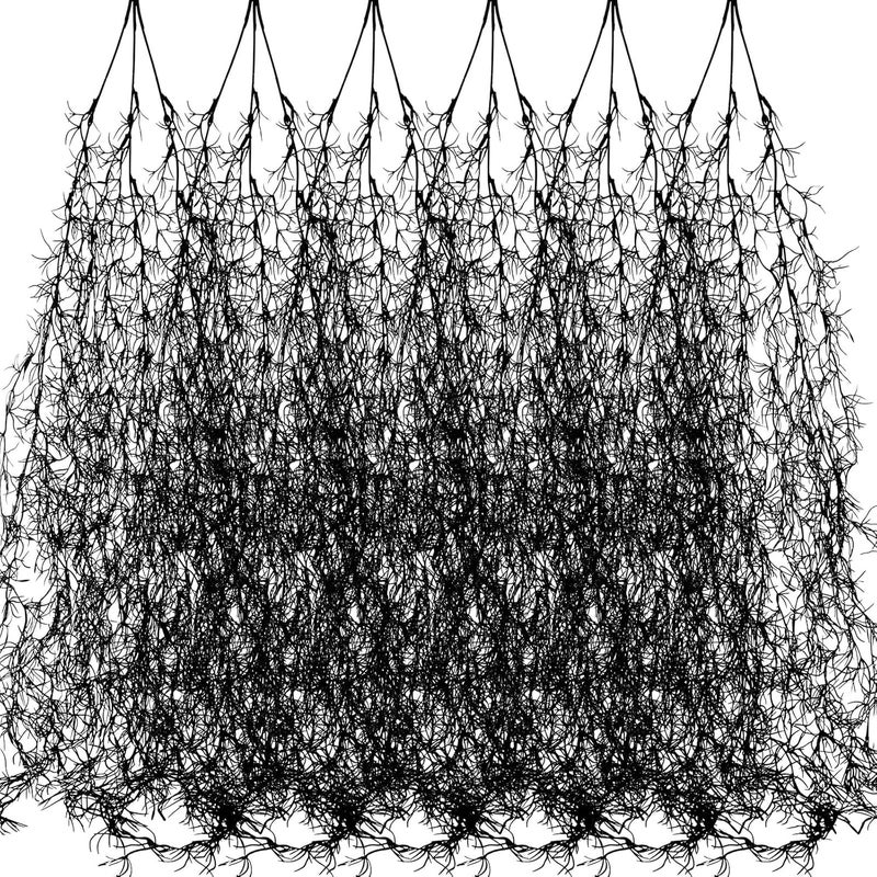 Giegxin Halloween Spanish Moss 41 Succulents Faux Moss Artificial Succulent Plants Fake Vines Hanging Plants Swamp Decoration Potted Artificial Hanging Garland (Black,6 Pack) - Image 1