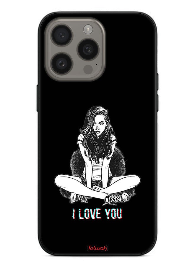 Tolwak Apple iPhone 15 Pro Protective Case Cover I Love You Art - Image 2