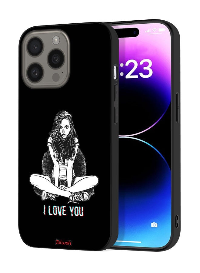 Tolwak Apple iPhone 15 Pro Protective Case Cover I Love You Art - Image 1