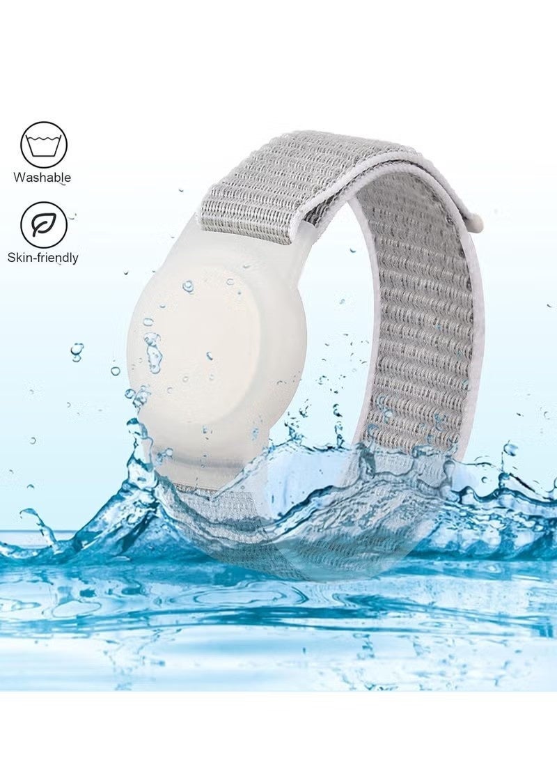 2 Pack AirTag Bracelet for Kids, Apple Air Tag Protective Cover with Nylon Wristband, Anti Lost GPS Trackers Case Cover Elastic Watch Band for Toddlers Girls Boys Elders - Image 2