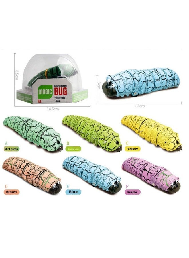 Simulation Trick Infrared Induction Remote Control Caterpillar Electric Trick Crawling Insect Model Toy 9910-Color:9910E Blue  - Image 4