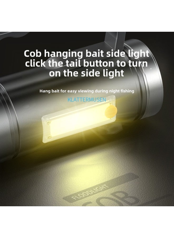 Smiling Shark Night Fishing Light Laser Fishing Professional Wild Fishing Strong Light Super Bright Fishing Light-Color:DY-3030 Gray-single Lamp - Image 5