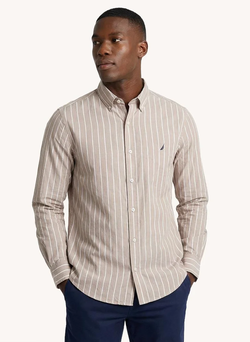 Nautica Men's Dyed Long Sleeve Shirt