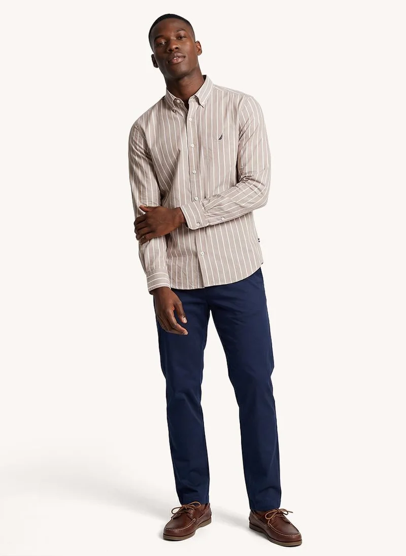 Nautica Men's Dyed Long Sleeve Shirt