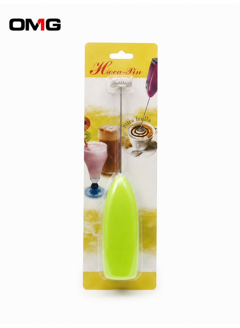 OMG Electric Handheld Mixer – Portable Mini Stirrer for Coffee, Milk & Juice Frothing, Easy Foam Maker, Battery Operated, Assorted Colors, 1 Piece - Image 2
