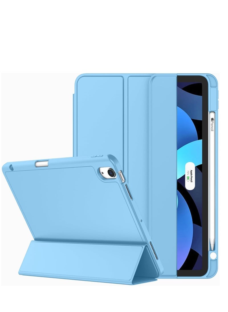 Gravity ELTRAZONE Premium iPad Air Case (11-Inch, 2024) - Fits 4th, 5th, and 6th Gen iPads | Smart Cover with Touch ID Compatibility and Auto Wake/Sleep | Azure Blue - Image 1