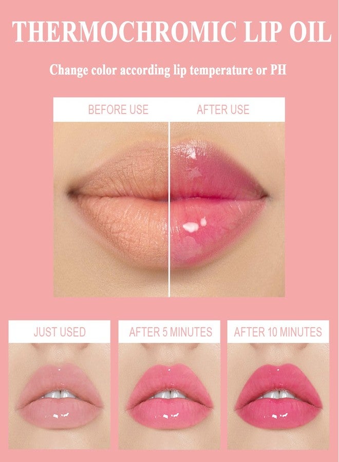 TEEROVA 3 Pcs Color Changing Lip oil from Clear to Pink, Magic Temperature Color Change Lipstick and Tinted, Moisturizing Non-Sticky Glossy Shine Lip Gloss - Image 3