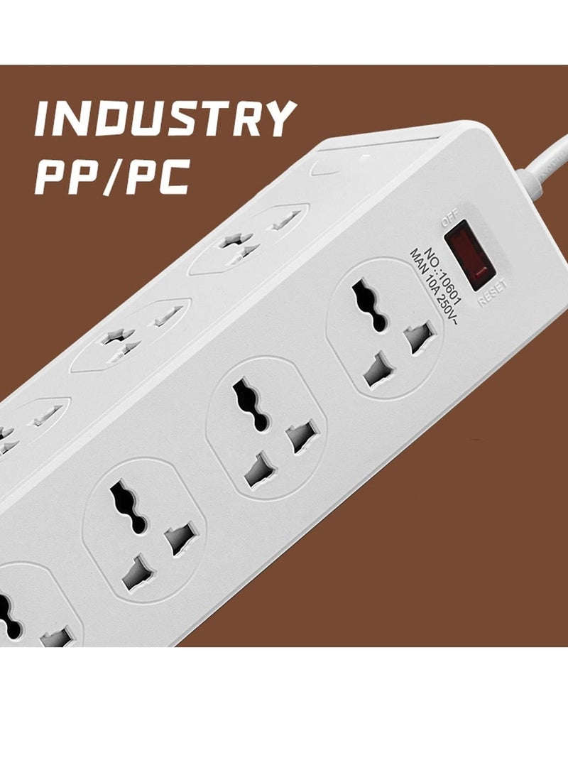 TYCOM Power Strip Surge Protector with USB + Type C, Extension Cord Flat Plug with Widely 10 AC Outlet and 5 USB 1 Type C, Small Desktop Station, Compact Socket for Travel, Home and Office - Image 2