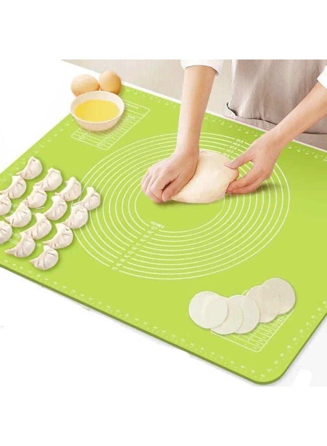 SUPAAR new Silicone Baking Mat For Pastry Rolling With Measurements, HERE Liner Heat Table Placemat Pad Pastry Board, Reusable Non-Stick Silicone Baking Mat For Housewife, Cooking Enthusiasts