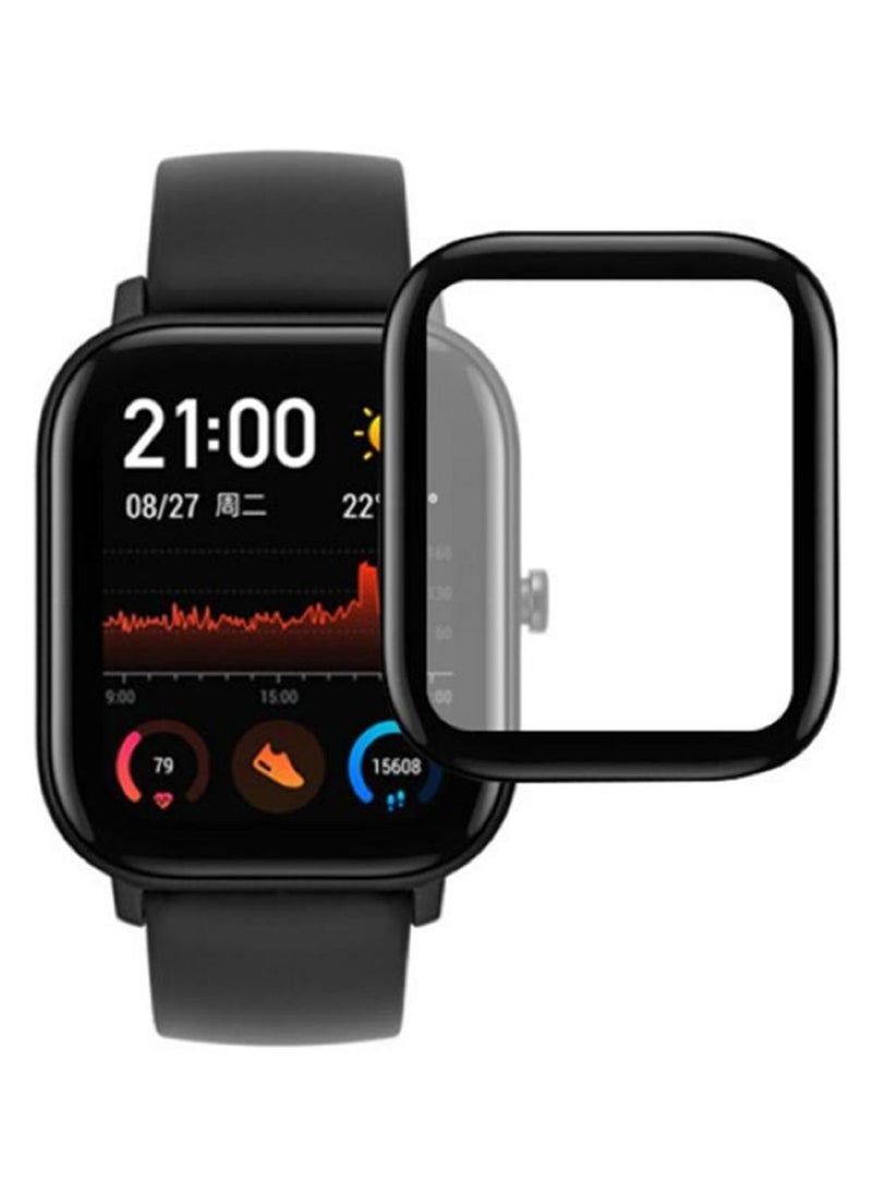 NIBEMINENT Full Coverage Curved Screen Protector For Amazfit GTS Black/Clear - Image 2
