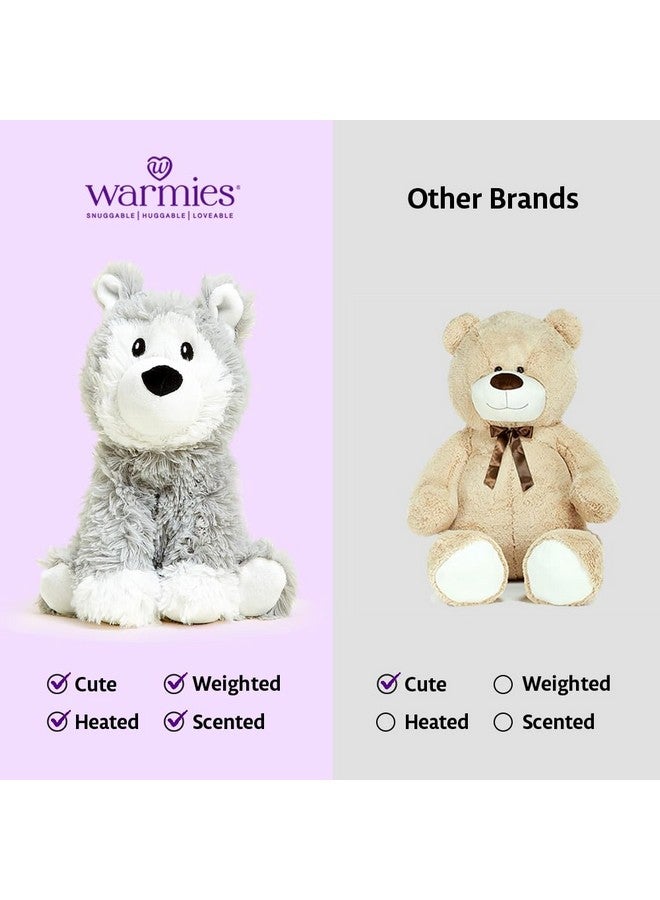 Warmies Husky Microwavable, heatable French Lavender Scented Stuffed Animal - Cute Soft and Cuddly Plush Gift for All Ages - Image 5