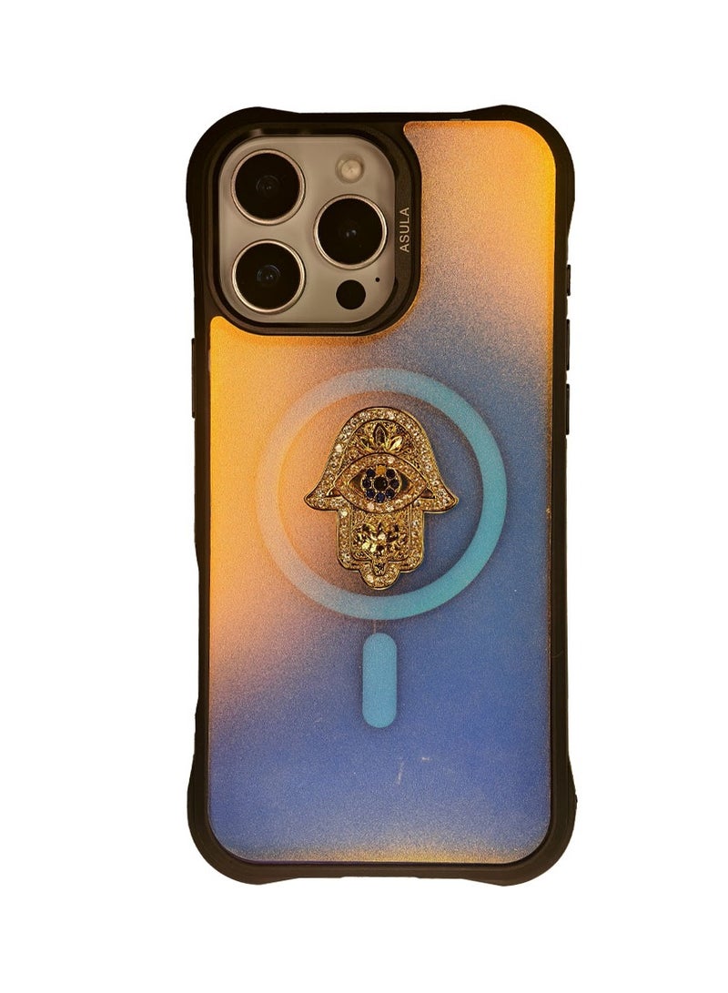 أسيل تك حافظة iPhone 16 ProMax ، حلقة مغناطيسية ، مضادة للانزلاق ، عدسة حماية الحامل غير المرئي المدمج ، اليد1 - Image 1