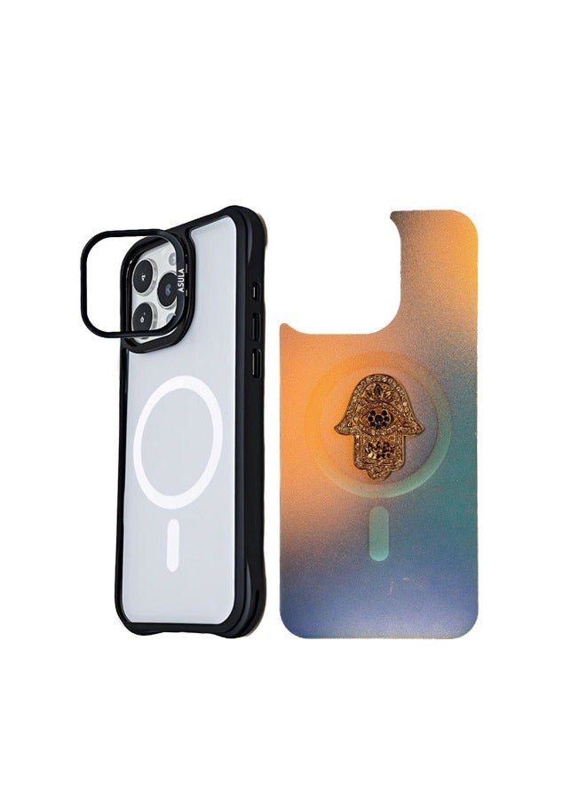 أسيل تك حافظة iPhone 16 ProMax ، حلقة مغناطيسية ، مضادة للانزلاق ، عدسة حماية الحامل غير المرئي المدمج ، اليد1 - Image 2