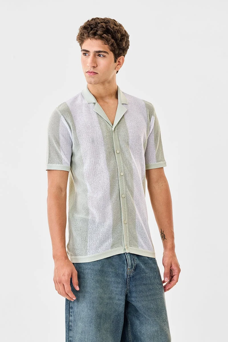 سنيتش قميص محبوك قطني مسطح %