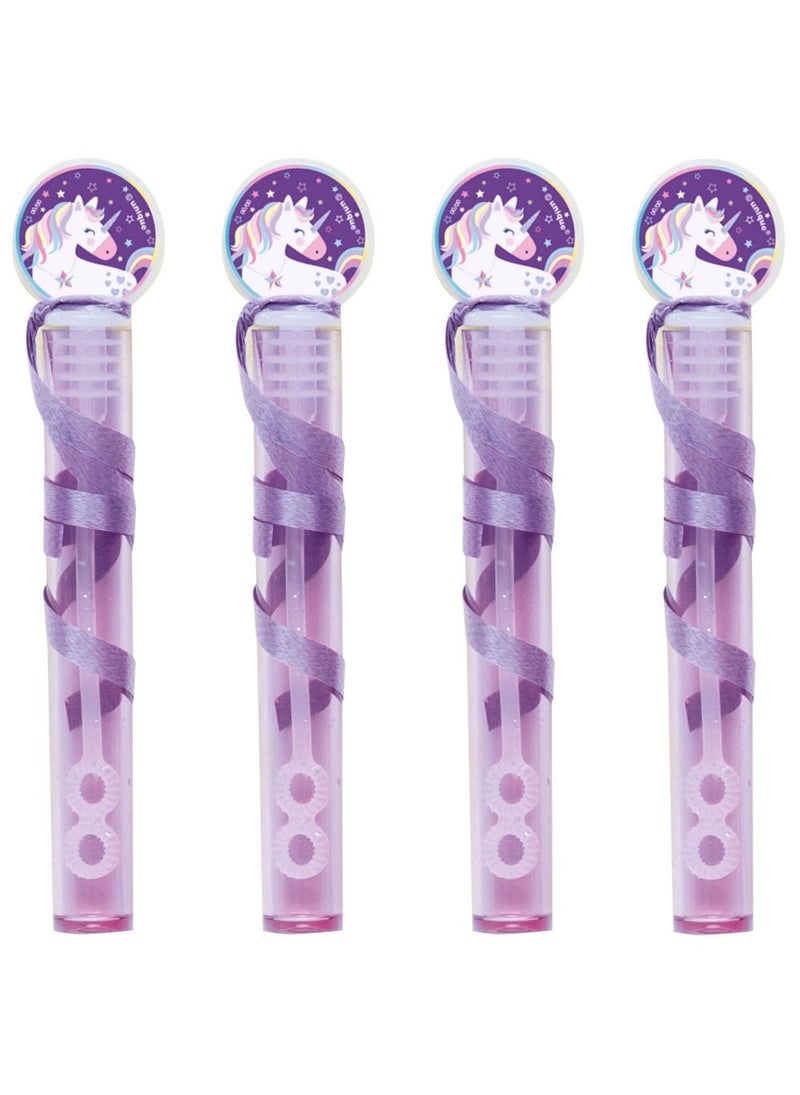 Unique Unicorn Bubble Blowers Purple 8-Pack - Image 1