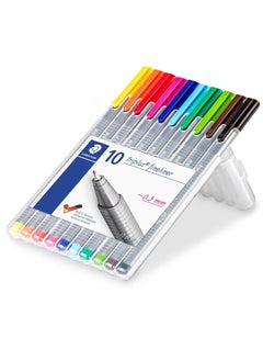 STAEDTLER 10-Piece Triplus Fineliner Superfine 0.3mm Tip Multicolour  - Image 2