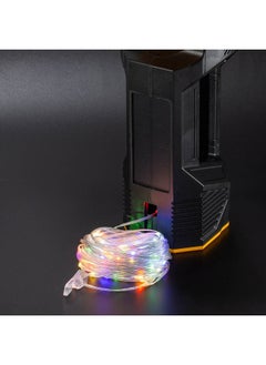 Generic LED Portable Searchlight Type-C Charging Outdoor Camping Multifunctional Colorful String Lights Camping Lights-Color:W5208 Small Size Turn Head Portable Lamp With Colored Lights  - Image 2