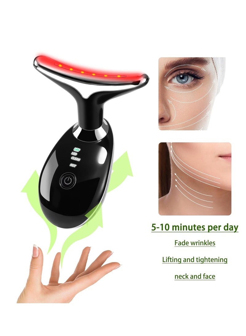 إسكدنيا جهاز تدليك الوجه والرقبة بالضوء الأحمر 7 في 1 للعناية بالبشرة يوميًا، أداة للعناية بالبشرة - Image 2