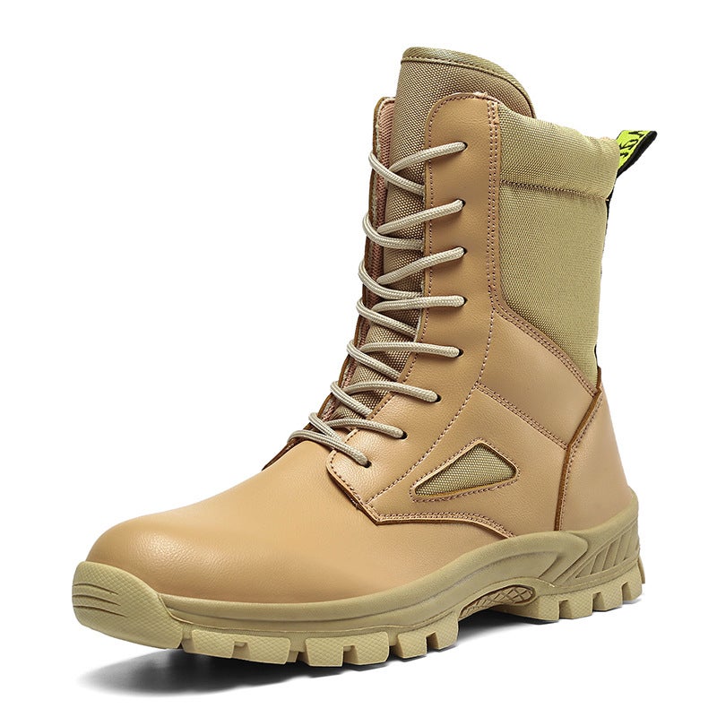 Winter Black Flat Heel Casual Viscose Shoes Martin Boots Leather Cloth Stitching Round Head Snow Boots - Image 1