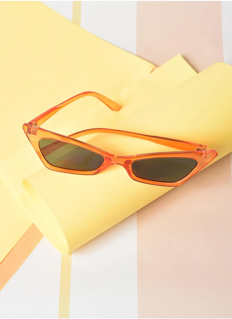 Haute Sauce Black Lens Orange Cateye Sunglasses