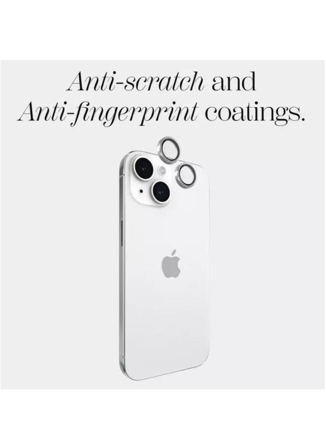 PROMASS Camera lens protector for iPhone 15 Tempered glass metal individual ring cover - Image 3