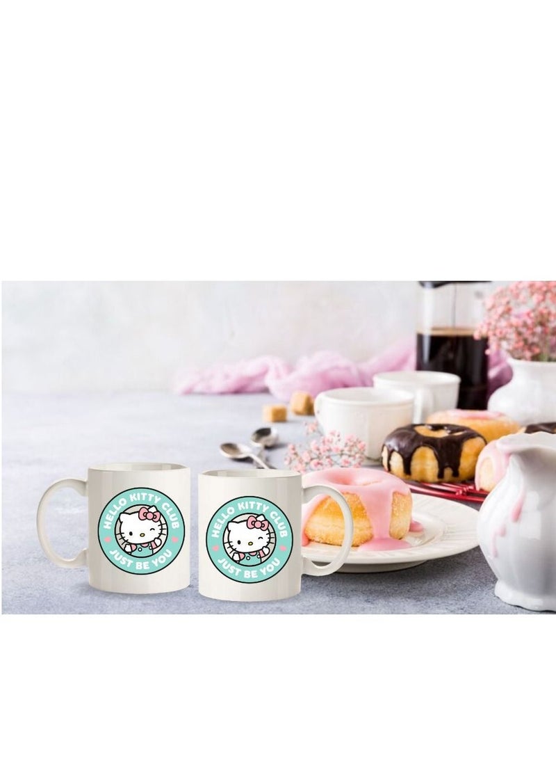 إم إي سي كوب هالو كيتي كلوب فقط كن أنت مطبوع بمقبض أبيض 11 أونصة - Image 4