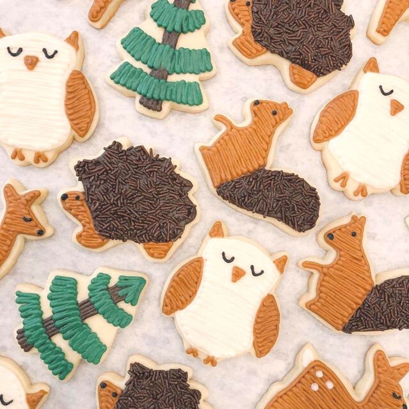 KAISHANE 5 Pieces Animals Cookie Cutters Shapes for Baking Fox Owl Rabbit Squirrel and Hedgehog Shape Woodland Cookie Cutter Set for Baking - Image 3