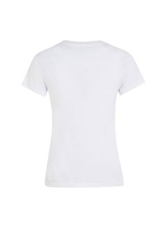 Calvin Klein Jeans Women's Slim T-Shirt - Cotton, White  - Image 4