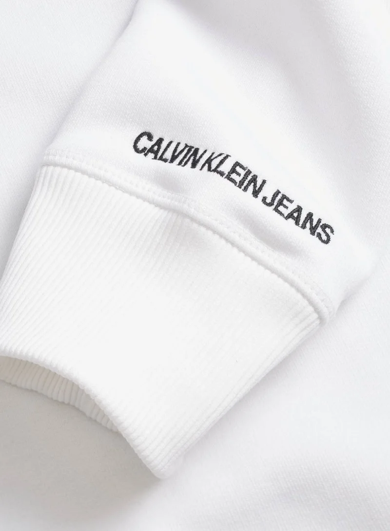 Calvin Klein Jeans Bright White Slim Fit T-Shirt for Women | Best Price UAE