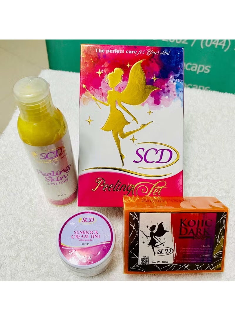 SCD Peeling LOTION.SUNBLOCK CREAM,SOAP Set 50ml