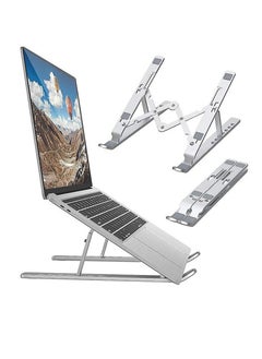 MARVERS 7-Level Adjustable Premium Quality Aluminum Alloy Foldable Laptop Stand For Notebook And Macbook 