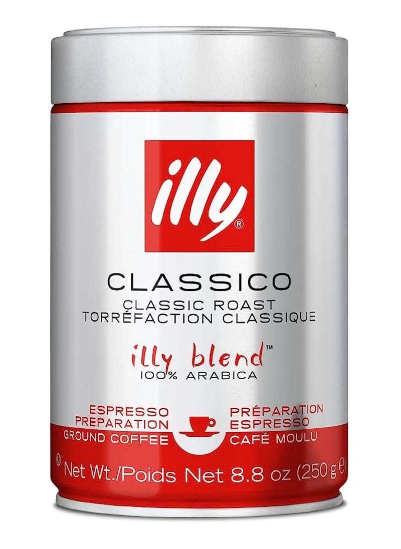 illy - illy Classico Classic Roast Ground Espresso Coffee 250g - Image 1