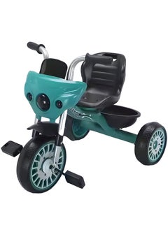 NextWave Tricycle for Kids Baby Cycle with Light and Music Kids Tricycle with Back Storage Basket & 3 Wheels Kids Cycle Bike For 2 to 5 Years Boys Girls Green  - Image 1