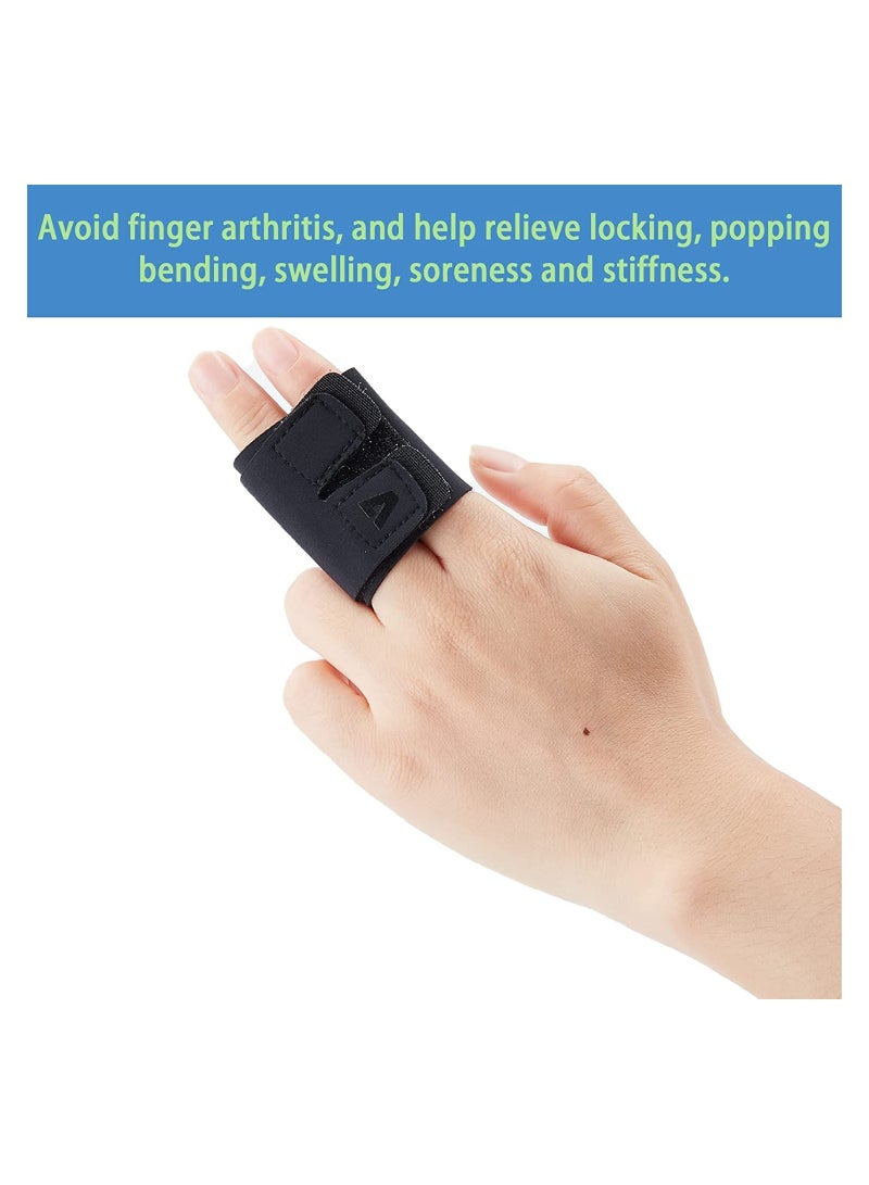 SYOSI 2 Pack Finger Splint, Reusable Finger Support Sleeves for Sport Injuries, Adjustable Elastic Trigger Finger Splints for basketball volleyball tennis - Image 5