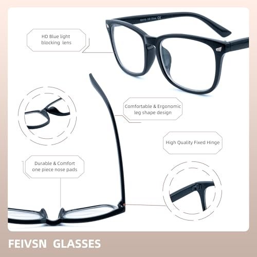 FEIVSN 3 Pack Reading Glasses for Women Men Full Lens Readers PC Frame Fixed Hinge One Power Eyewear, Black + Brown Tortoiseshell + Pea Color, +2.50 - Image 5