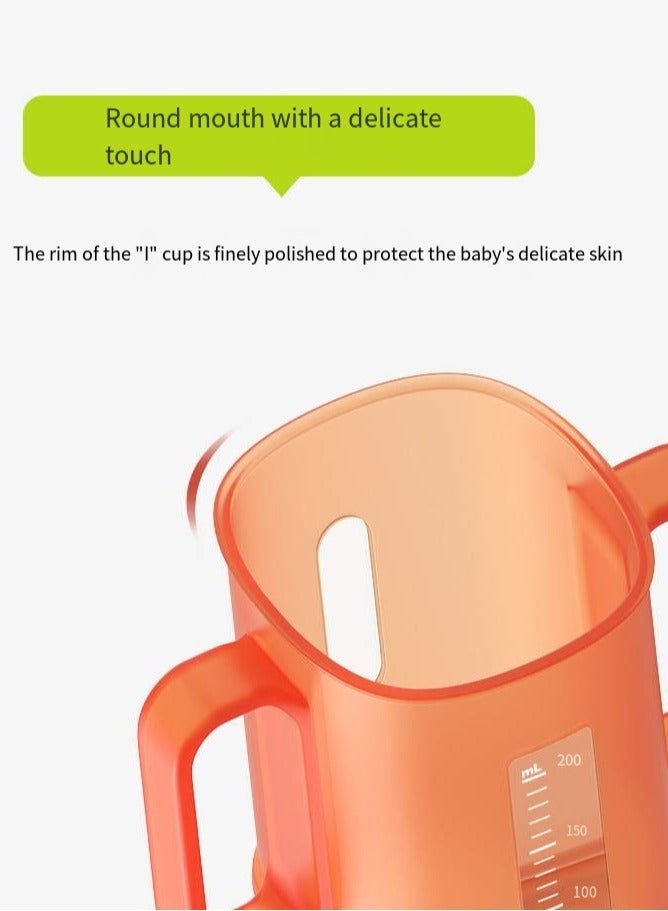 أطفال الهوغوز كأس تعليم الأطفال كأس الحليب مع معايرة مقبض الطفل كأس سيبي للأطفال كأس شرب مضاد للاختناق (برتقالي) - Image 5